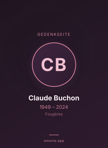 Gedenkportrait von Claude Buchon