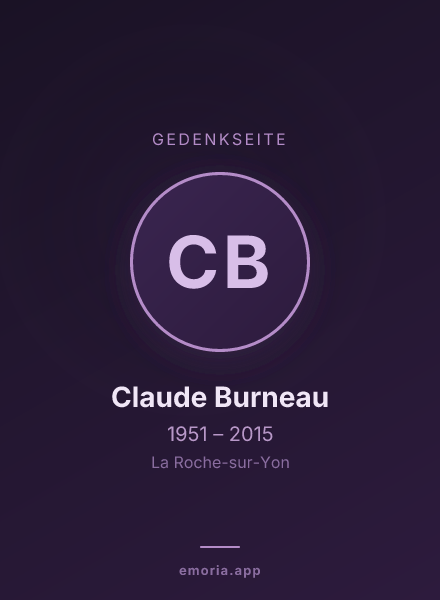 Gedenkportrait von Claude Burneau