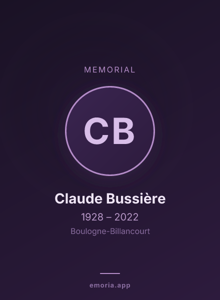 Memorial portrait of Claude Bussière