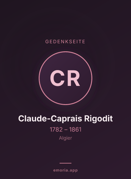 Gedenkportrait von Claude-Caprais Rigodit
