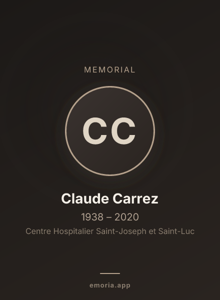 Memorial portrait of Claude Carrez