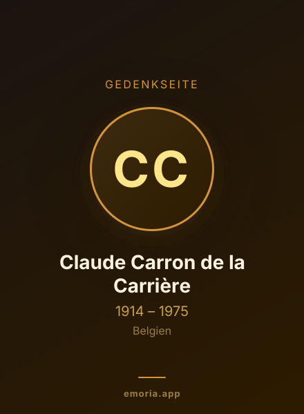 Gedenkportrait von Claude Carron de la Carrière