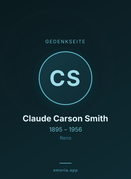Gedenkportrait von Claude Carson Smith
