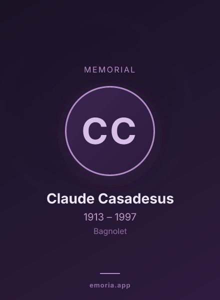 Memorial portrait of Claude Casadesus