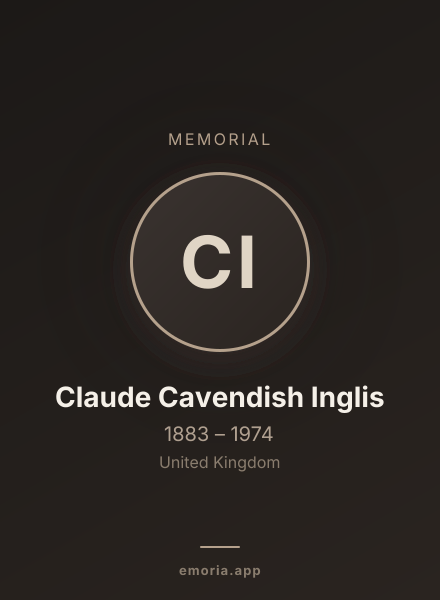 Memorial portrait of Claude Cavendish Inglis
