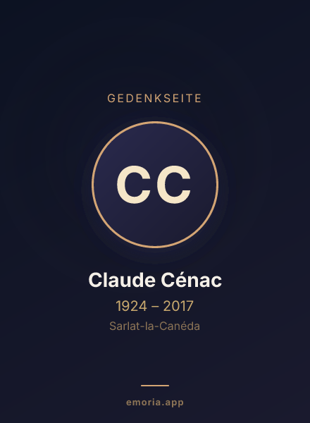 Gedenkportrait von Claude Cénac