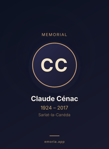 Memorial portrait of Claude Cénac