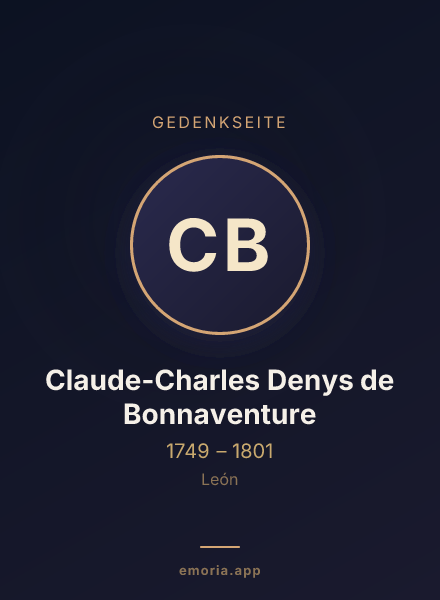 Gedenkportrait von Claude-Charles Denys de Bonnaventure