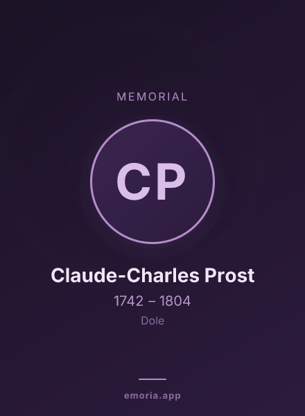 Memorial portrait of Claude-Charles Prost