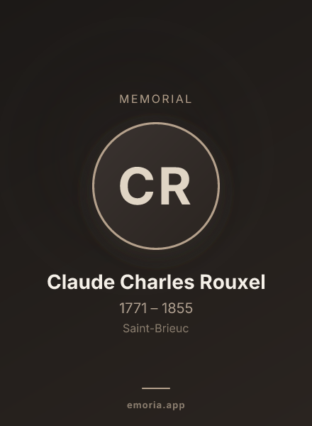 Memorial portrait of Claude Charles Rouxel