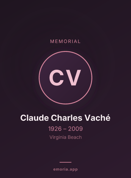 Memorial portrait of Claude Charles Vaché