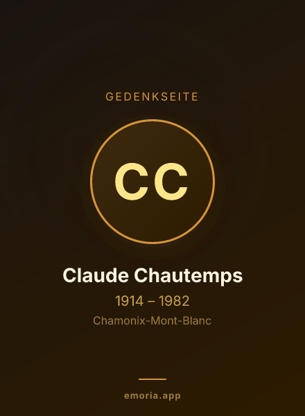 Gedenkportrait von Claude Chautemps