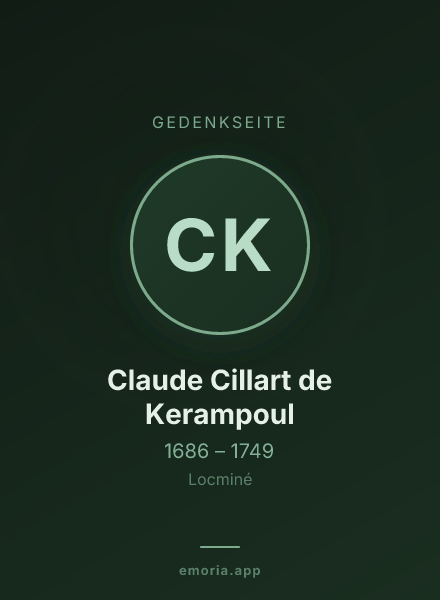 Gedenkportrait von Claude Cillart de Kerampoul