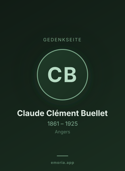 Gedenkportrait von Claude Clément Buellet