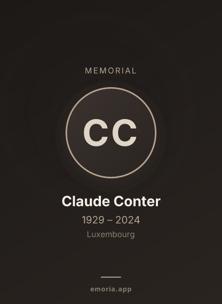 Memorial portrait of Claude Conter