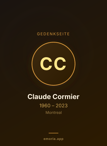 Gedenkportrait von Claude Cormier