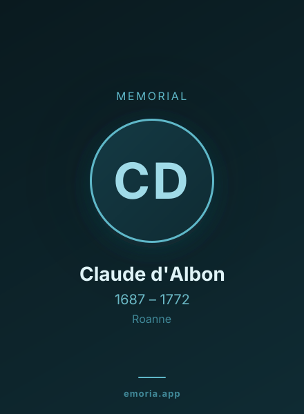 Memorial portrait of Claude d'Albon