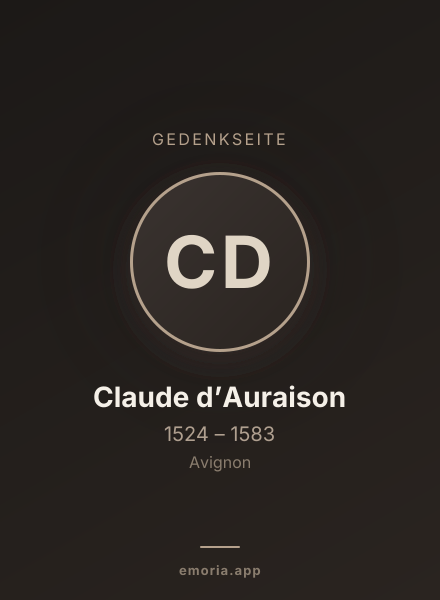 Gedenkportrait von Claude d’Auraison