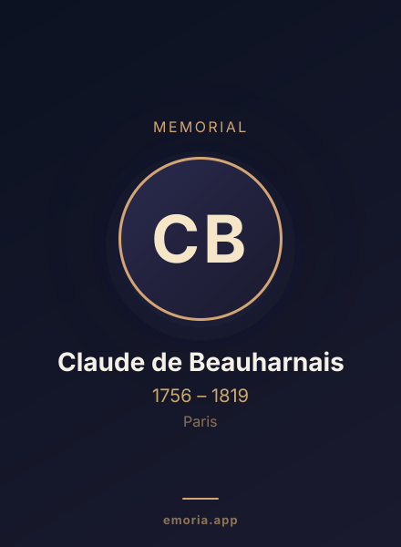 Memorial portrait of Claude de Beauharnais