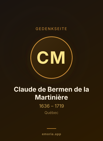 Gedenkportrait von Claude de Bermen de la Martinière