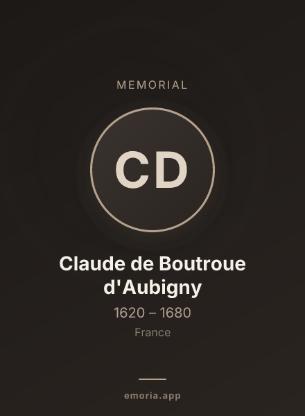 Memorial portrait of Claude de Boutroue d'Aubigny