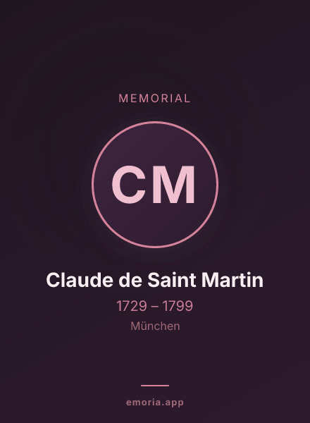 Memorial portrait of Claude de Saint Martin
