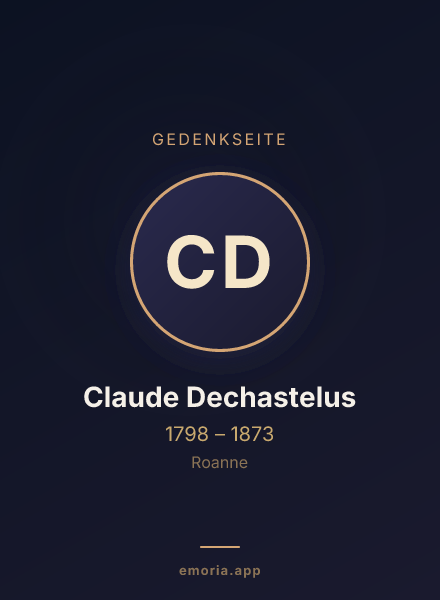 Gedenkportrait von Claude Dechastelus