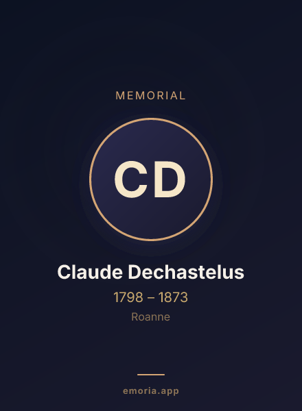 Memorial portrait of Claude Dechastelus
