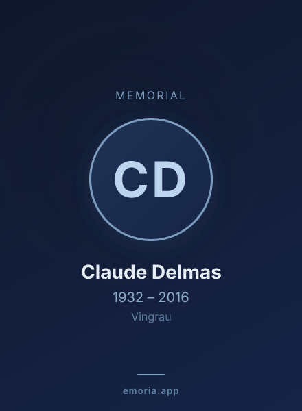 Memorial portrait of Claude Delmas