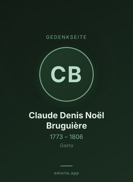 Gedenkportrait von Claude Denis Noël Bruguière