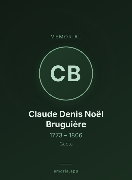 Memorial portrait of Claude Denis Noël Bruguière