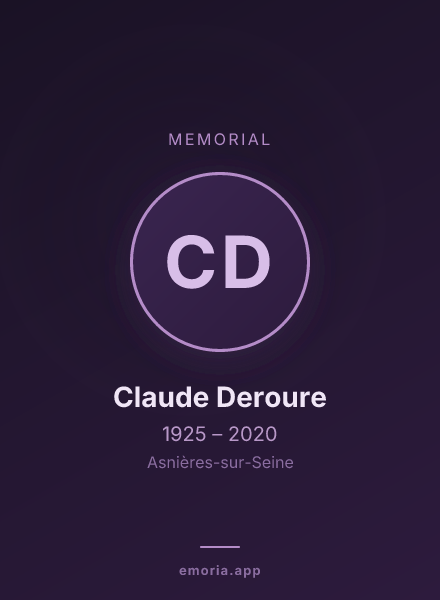 Memorial portrait of Claude Deroure