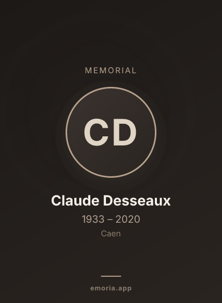 Memorial portrait of Claude Desseaux