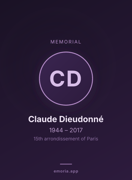 Memorial portrait of Claude Dieudonné