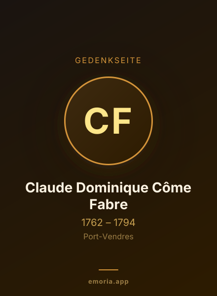 Gedenkportrait von Claude Dominique Côme Fabre