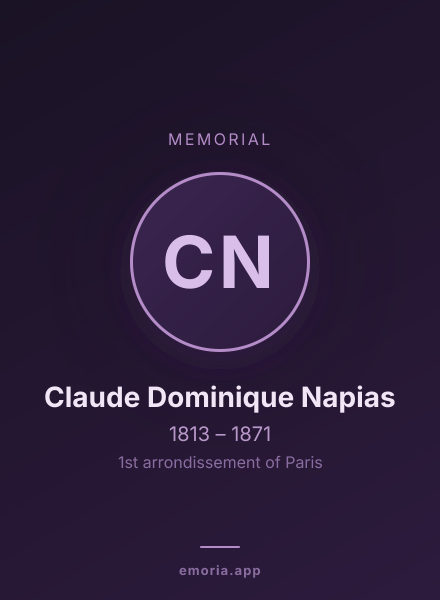 Memorial portrait of Claude Dominique Napias