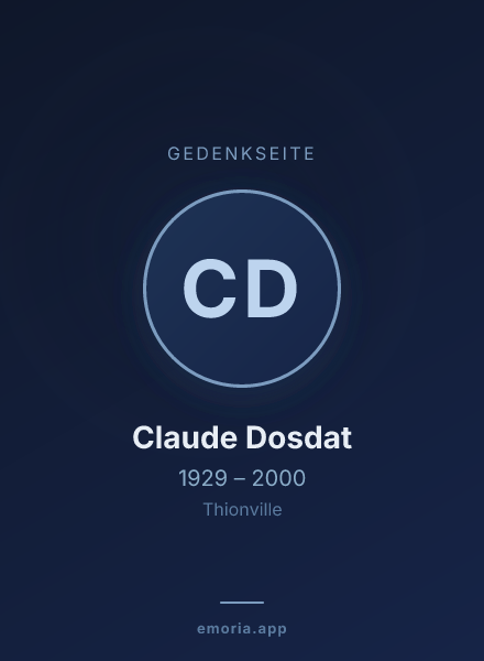 Gedenkportrait von Claude Dosdat