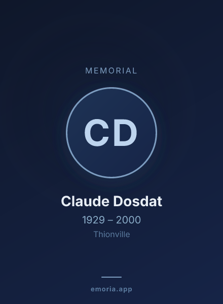 Memorial portrait of Claude Dosdat