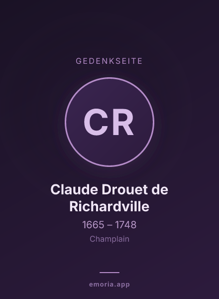 Gedenkportrait von Claude Drouet de Richardville