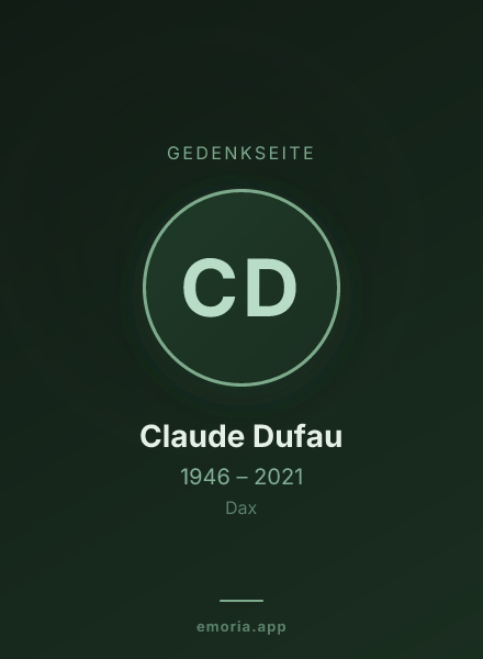 Gedenkportrait von Claude Dufau