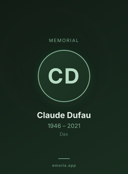 Memorial portrait of Claude Dufau
