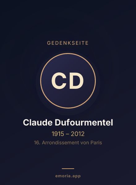 Gedenkportrait von Claude Dufourmentel