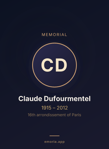 Memorial portrait of Claude Dufourmentel