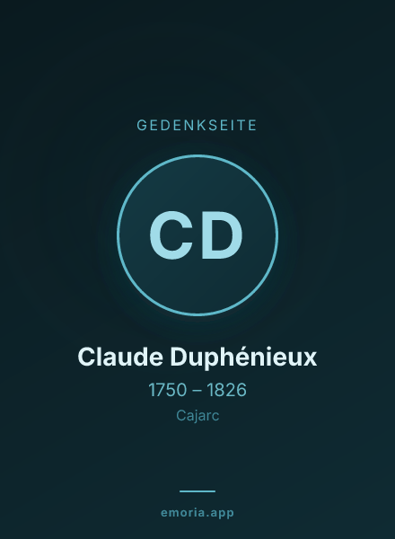 Gedenkportrait von Claude Duphénieux