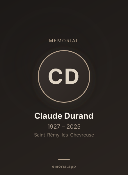 Memorial portrait of Claude Durand