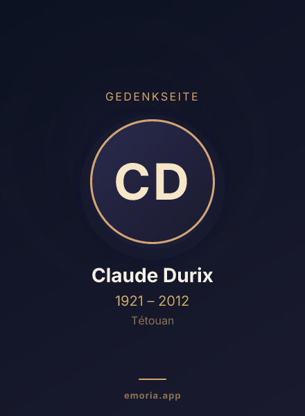 Gedenkportrait von Claude Durix