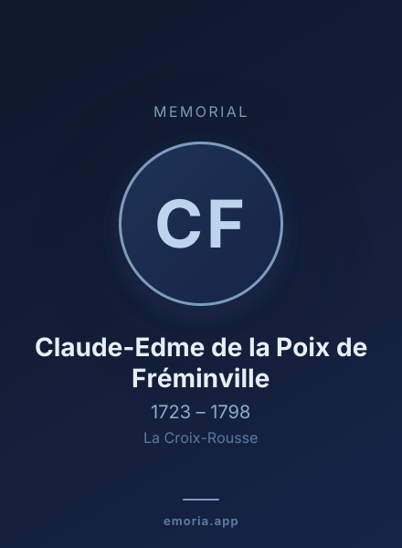 Memorial portrait of Claude-Edme de la Poix de Fréminville