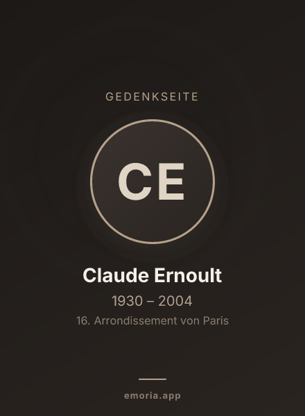 Gedenkportrait von Claude Ernoult