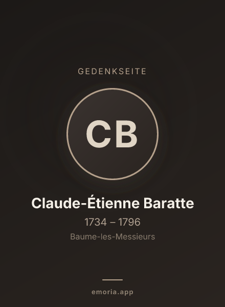 Gedenkportrait von Claude-Étienne Baratte
