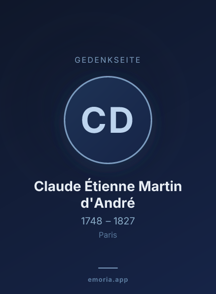 Gedenkportrait von Claude Étienne Martin d'André